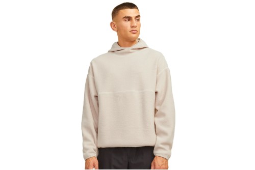 Jack And Jones Jcoalpine Fleece Sweat Hoodie Ανδρικό (12262728 MOONBEAM)