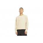 Jack And Jones Ανδρική Μακρυμάνικη Πλεκτή Μπλούζα Μπεζ