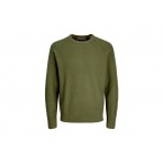 Jack & Jones Ανδρική Μακρυμάνικη Πλεκτή Μπλούζα Πράσινη
