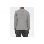 Jack And Jones Jprblunoah Ανδρικό Μακρυμάνικο Πουλόβερ Γκρι