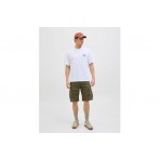 Jack And Jones Ανδρική Βερμούδα Cargo Χακί