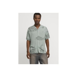 Jack And Jones Jjjeff Aop Resort Πουκάμισο Κοντομάνικο Ανδρικό (12268465 ICEBERG GREEN)