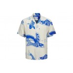 Jack And Jones Jjjeff Aop Resort Πουκάμισο Κοντομάνικο Ανδρικό (12268465 LAPIS BLUE)