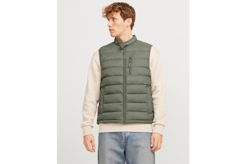 Jack And Jones Jjmac Light Bodywarmer Μπουφάν Αμάνικο Ανδρικό (12268820 AGAVE GREEN-ICEBERG)