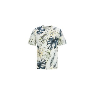 Jack And Jones Jjhawaii Aop T-Shirt Ανδρικό (12269312 CLOUD DANCER)