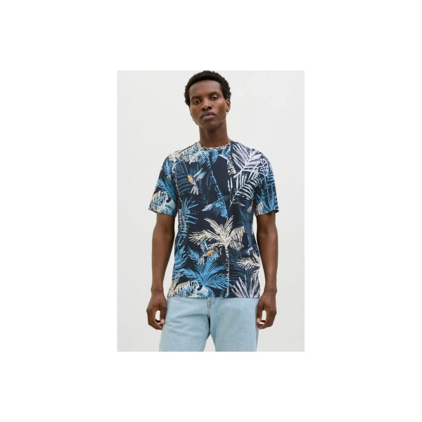 Jack And Jones Jjhawaii Aop T-Shirt Ανδρικό (12269312 SKY CAPTAIN)