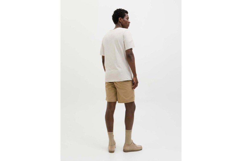 Jack And Jones Jjjaxon Ανδρικό Κοντομάνικο T-Shirt Μπεζ