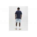 Jack And Jones Jjjaxon Ανδρικό Κοντομάνικο T-Shirt Μπλε Σκούρο