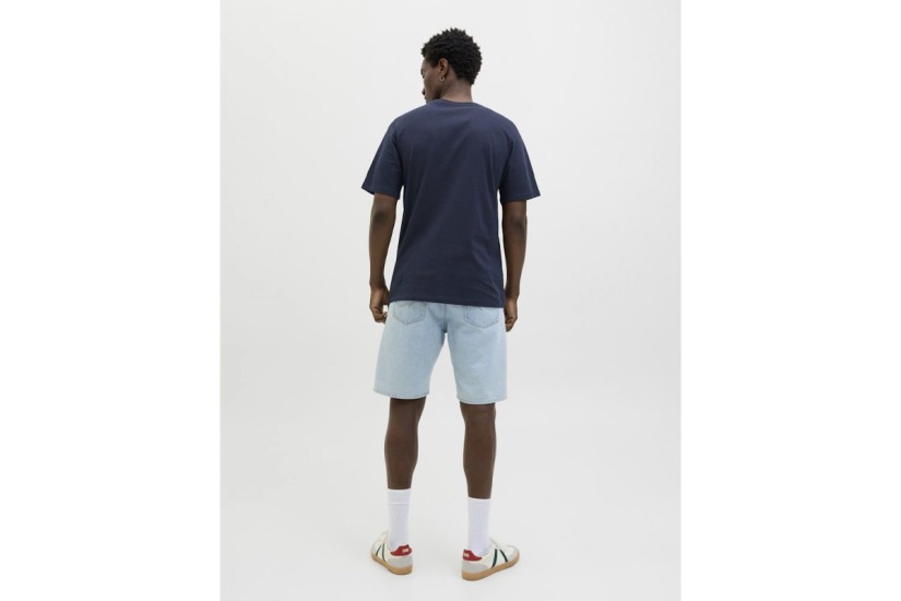 Jack And Jones Jjjaxon Ανδρικό Κοντομάνικο T-Shirt Μπλε Σκούρο