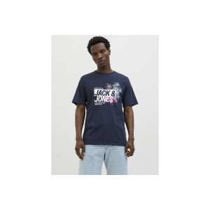 Jack And Jones Jjjaxon T-Shirt Ανδρικό (12269390 SKY CAPTAIN)