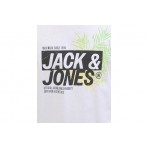 Jack And Jones Jjjaxon Ανδρικό Κοντομάνικο T-Shirt Λευκό