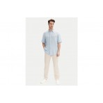 Jack & Jones Jorjoshua Ανδρικό Κοντομάνικο Πουκάμισο Σιέλ