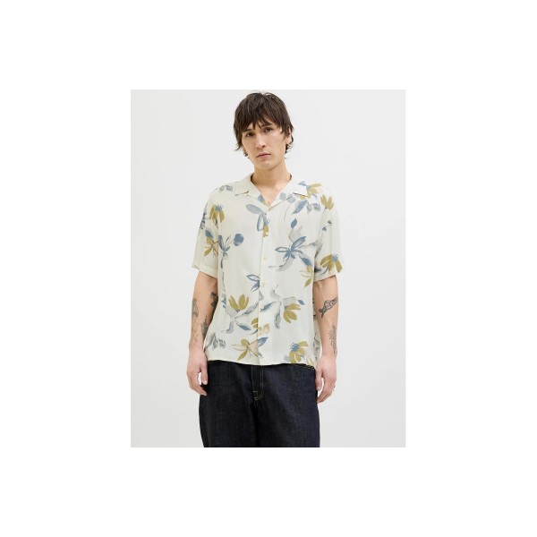 Jack And Jones Jorluke Varenna Πουκάμισο Κοντομάνικο Ανδρικό (12271111 CLOUD DANCER)
