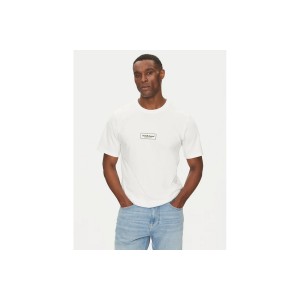 Jack And Jones Jorsplit Fakestitch Branding Ss C Ln T-Shirt Ανδρικό (12273182 BRIGHT WHITE)