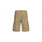 Jack And Jones Ανδρική Βερμούδα Cargo Καφέ