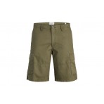 Jack And Jones Ανδρική Βερμούδα Cargo Λαδί