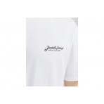 Jack & Jones Jjbeau Ανδρικό Κοντομάνικο T-Shirt Λευκό