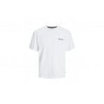 Jack & Jones Jjbeau Ανδρικό Κοντομάνικο T-Shirt Λευκό