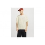 Jack And Jones Jοrbigwig Ανδρικό Κοντομάνικο T-Shirt Μπεζ