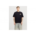Jack And Jones Jοrbigwig Ανδρικό Κοντομάνικο T-Shirt Μαύρο