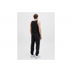 Jack And Jones Jcosago Small Logo Ανδρική Αμάνικη Μπλούζα Μαύρη