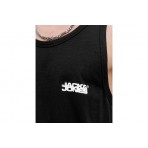 Jack And Jones Jcosago Small Logo Ανδρική Αμάνικη Μπλούζα Μαύρη