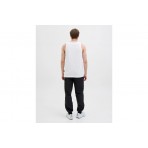 Jack And Jones Jcosago Small Logo Ανδρική Αμάνικη Μπλούζα Λευκή