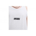 Jack And Jones Jcosago Small Logo Ανδρική Αμάνικη Μπλούζα Λευκή