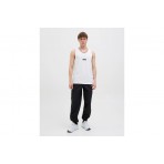 Jack And Jones Jcosago Small Logo Ανδρική Αμάνικη Μπλούζα Λευκή