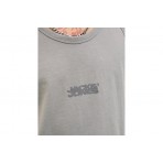 Jack And Jones Jcosago Small Logo Ανδρική Αμάνικη Μπλούζα Γκρι