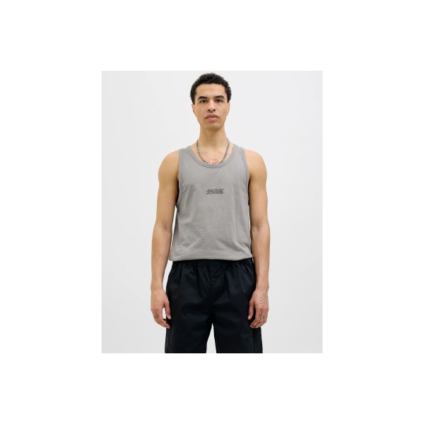 Jack And Jones Jcosago Small Logo Μπλούζα Αμάνικη Ανδρική (12276727 GRAY FLANNEL)
