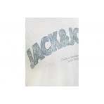 Jack And Jones Ανδρικό Κοντομάνικο T-Shirt Εκρού