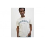 Jack And Jones Ανδρικό Κοντομάνικο T-Shirt Εκρού