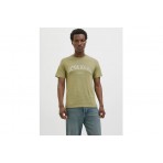 Jack And Jones Ανδρικό Κοντομάνικο T-Shirt Χακί