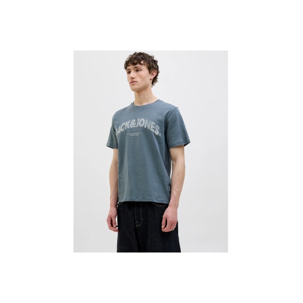 Jack And Jones Joralmeria Bold Branding T-Shirt Ανδρικό (12276962 STORMY WEATHER)