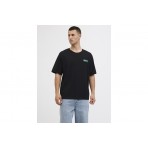 Jack And Jones Jjwobly Ανδρικό Κοντομάνικο T-Shirt Μαύρο