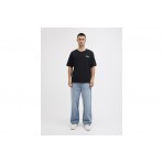 Jack And Jones Jjwobly Ανδρικό Κοντομάνικο T-Shirt Μαύρο