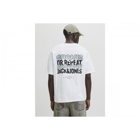 Jack And Jones Jjwobly Ανδρικό Κοντομάνικο T-Shirt Λευκό