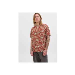 Jack And Jones Jprbluhendrix Print Πουκάμισο Κοντομάνικο Ανδρικό (12278994 TANDOORI SPICE)