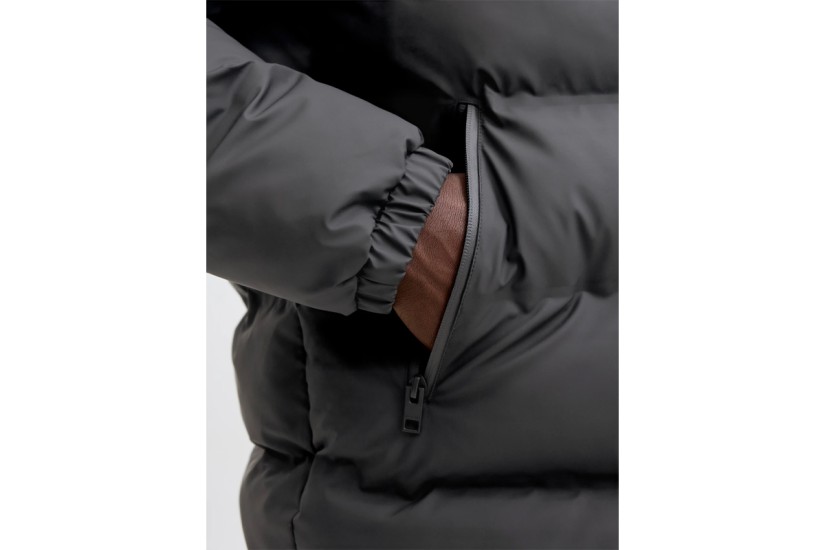 Jack And Jones Ανδρικό Μπουφάν Puffer με Κουκούλα Μαύρο