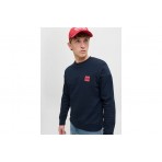 Jack And Jones Ανδρική Μακρυμάνικη Μπλούζα με Λαιμόκοψη Μπλε Σκούρο