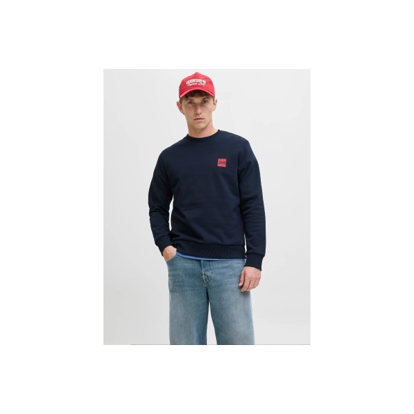 Jack And Jones Jjbrandy Logo Μπλούζα Με Λαιμόκοψη Ανδρική (12279256 SKY CAPTAIN)