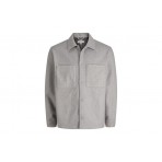 Jack And Jones Overshirt Ανδρικό Μακρυμάνικο Πουκάμισο Γκρι