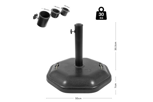 Escape Camping Βάση Ομπρέλας Οκτάγωνη Τσιμεντένια 30Kg (12282)