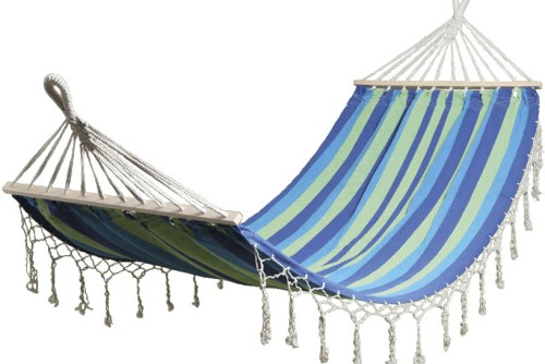 Escape Camping Αιώρα Με Ξύλο Μονή Μπλε Γαλάζιο Πράσινο (12311)