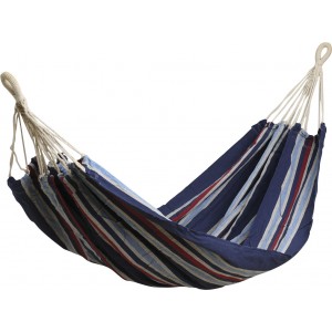 Escape Camping Αιώρα Χωρίς Ξύλο Διπλή Μπλε Γαλάζιο Μπορντο Λευκό (12313)