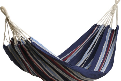 Escape Camping Αιώρα Χωρίς Ξύλο Διπλή Μπλε Γαλάζιο Μπορντο Λευκό (12313)