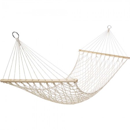 Escape Camping Αιώρα Δικτυωτή Βαμβακερή Μονή Με Ξύλο 200X80Cm 