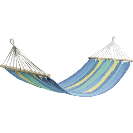 Escape Camping Αιώρα Με Ξύλο Μονή Γαλάζιο Μπλε Πράσινο Κίτρινο 