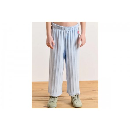 Body Talk Terry Stripes Mini Me Παιδικό Ψηλόμεσο Παντελόνι Κάπρι Γαλάζιο